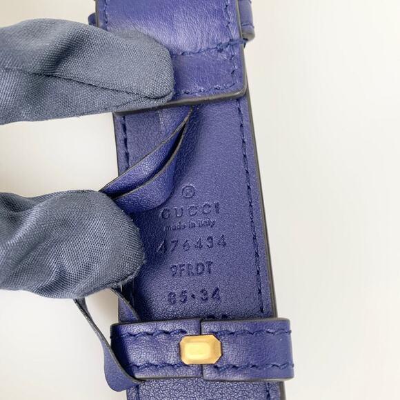 NWT Gucci GG Marmont Quilted Waist Bag Belt Bag Navy - Picture 15 of 16